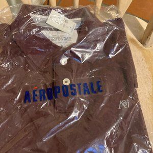 Aeropostle - burgandy polo- large- NWT